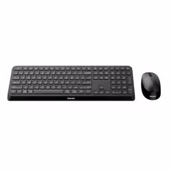 Philips 4000 series SPT6407B/16 keyboard Mouse included Universal RF Wireless + Bluetooth QWERTY English Black