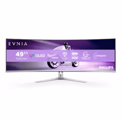 Philips Evnia 8000 49M2C8900L/00 computer monitor 124.2 cm (48.9") 5120 x 1440 pixels Dual QHD QD-OLED White - Additional view 5