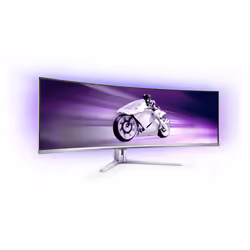 Philips Evnia 8000 49M2C8900L/00 computer monitor 124.2 cm (48.9") 5120 x 1440 pixels Dual QHD QD-OLED White - Additional view 7
