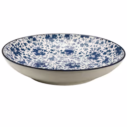 Gusta 2265600, Round, Porcelain, Blue, Grey, Personal, 1 person(s), 21.5 cm