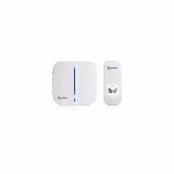 Byron DBY-23431 Wireless & Contactless Doorbell Kit - No Need to Press Button - 100 m Range in Open Field - 60 Melodies White ...
