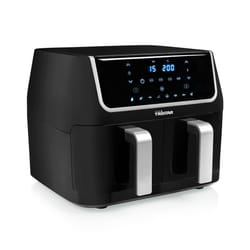 Petra FR-6970 fryer Double 9 L Stand-alone 1800 W Hot air fryer Black, Silver