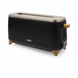 Princess 142361, 2 slice(s), Black, Silver, Wood, Metal, Buttons, Rotary, 1000 W, 230 V