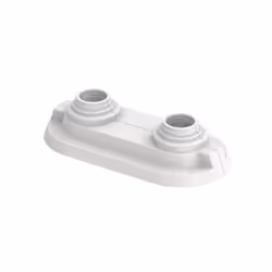 Double White Rosette Collar Rose Cover Pipe Holes Gaps Hiding Universal 14-20mm