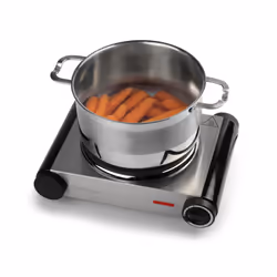 Tristar KP-6191 Hot plate, Black, Stainless steel, Countertop, Sealed plate, Stainless steel, 1 zone(s), 1 zone(s)