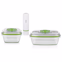 Princess 01.492985.01.001 Handheld Vacuum Sealer Set, Set, Rectangular, 1.1 L, Green, Transparent, Glass, Plastic, 200 °C