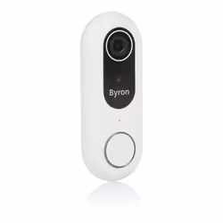 Byron DIC-23712 Wired Wi-Fi Video Doorbell, 1 MP, 1920 x 1080 pixels, 1080p, RTOS, 100°, White