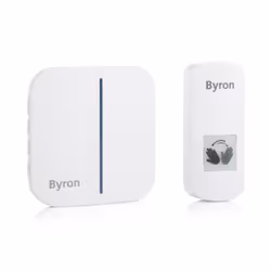 Byron DBY-23431 Touch-free doorbell set, White, 85 dB, 1 pc(s), 1 pc(s), Digital, Wireless
