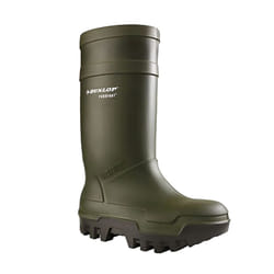 Dunlop Adults Unisex Purofort Thermo Plus Full Safety Wellies - 8 UK, Green