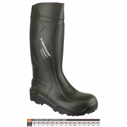 Dunlop C762933 Purofort+ Full Safety Standard Wellington Boxed / Womens Safety Boots - 39 EUR, Green - Additional view 6