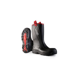 ) Dunlop C76204306 Purofort + Rugged Full Safety Wellington Black Size 6 - 9 (Adults'