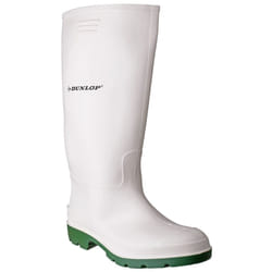 Dunlop Mens Pricemastor 380BV Wellington Boots - 42 EUR, White/Green
