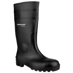 Dunlop 142PP Unisex Safety Wellington Boots - UK Size 10.5, Black
