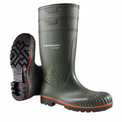 Dunlop Mens Acifort Heavy Duty Full Safety Wellies - 10 UK, Green