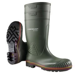 Dunlop Mens Acifort Heavy Duty Full Safety Wellies - 10 UK, Green