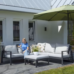 Madison Outdoor Lounge Set Cover 255x255x70cm Grey Garden Protector Cushion