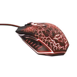 Trust GXT 105, Ambidextrous, USB Type-A, 2400 DPI, Black, Red