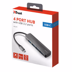 Trust 23328 interface hub USB 3.2 Gen 1 (3.1 Gen 1) Type-A 5000 Mbit/s Grey - Additional view 6