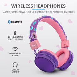 Trust Comi Headset Wireless Head-band Calls/Music Micro-USB Bluetooth Blue, Pink, Purple