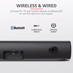 Trust 23642 soundbar speaker Black 2.0 channels 40 W