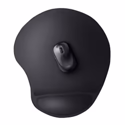 Trust BigFoot XL, Black, Monochromatic, Gel, Nylon, Rubber, Wrist rest