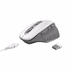 Trust Ozaa, Right-hand, Optical, RF Wireless, 2400 DPI, White