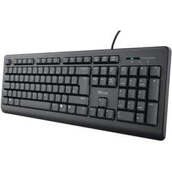 Trust Taro Wired Keyboard - Qwerty UK Layout, Quiet Keys, Full-Size Keyboard, Spill-Resistant, 1.8 m Cable, USB Plug and Play, PC/Laptop - Black