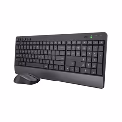Trust Trezo, Wireless, RF Wireless, Membrane, QWERTY, Black, Mouse included