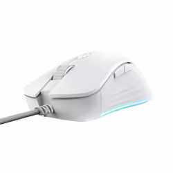 Trust GXT924W YBAR+, Right-hand, Optical, USB Type-A, 25600 DPI, White