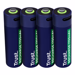 Trust 25631, Rechargeable battery, AA, 4 pc(s), 1700 mAh, 2 h, Short circuit