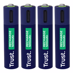 Trust 25671, Rechargeable battery, AAA, 4 pc(s), 500 mAh, 1 h, Short circuit