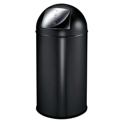 EKO Waste Bin with Push Lid 40 L Matte Black Kitchen Dustbin Waste Rubbish Bin