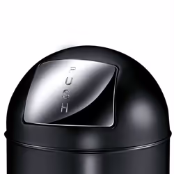 EKO Waste Bin with Push Lid 40 L Matte Black Kitchen Dustbin Waste Rubbish Bin