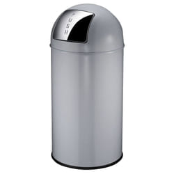 EKO Waste Bin with Push Lid 40 L Matte Grey Kitchen Dustbin Waste Rubbish Bin