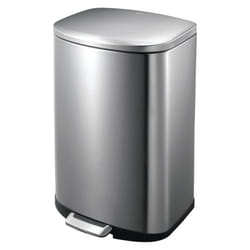 EKO Pedal Bin Della 50 L Matte Silver Home Kitchen Dustbin Waste Rubbish Bin