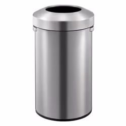 EKO Open Top Waste Bin Urban 90 L Matte Silver Kitchen Dustbin Rubbish Bin