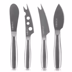 Cheese Knife Set Mini Copenhagen / 4 Small Cheese Knives/for All Types of Cheese/Stainless Steel/Silver / 5.7" x 0.8" x 0.4"