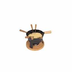 Fondue Set Pro LComplete Cheese Fondue SetSuitable for Every StoveRobustCast IronBlack 608 fl oz