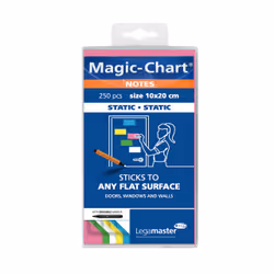 Legamaster Magic-Chart note 10x20cm assorted 250pcs, Rectangle, Assorted colours, Polypropylene (PP), 100 mm, 200 mm, 296 g
