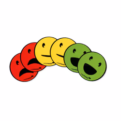 Legamaster magnetic symbol emoticon assorted 50mm 6pcs, Board magnet, Green, Red, Yellow, Plastic, 50 mm, 50 mm, 0.85 mm