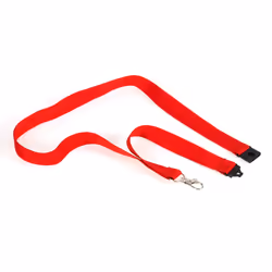Europel Badge Lanyard red / 10 pieces, Badge lanyard, Red, 10 pc(s), Metal, Plastic, Textile, 440 mm, 20 mm