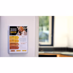 Europel Brochure holder A4 Wall Mounted Clear