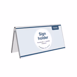 Europel Sign Holder V standard 21x10cm Acrylic, Sign holder, Acrylic, Transparent, 21 cm, 10 cm, Horizontal