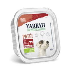 Yarrah Organic dog food pâté with beef and chicken