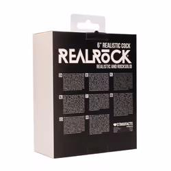 Real Rock - Realistic Dildo & Balls 6 inches - Black