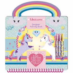 Totum TREND UNICORN DESIGNER ACTIVITY BOOK, Children's paint brush set, 3 yr(s), Multicolour