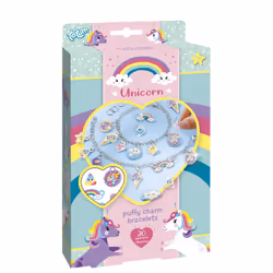 Totum Unicorn Puffy Charm Bracelets, Children's jewellery bracelet making kit, 3 yr(s), Multicolour