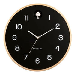 Karlsson Natural Cuckoo Analog clock Round Black
