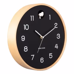 Karlsson Natural Cuckoo Analog clock Round Black
