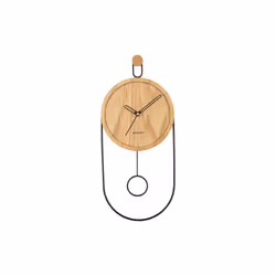 Karlsson Swing Pendulum Wall Clock - Light Wood